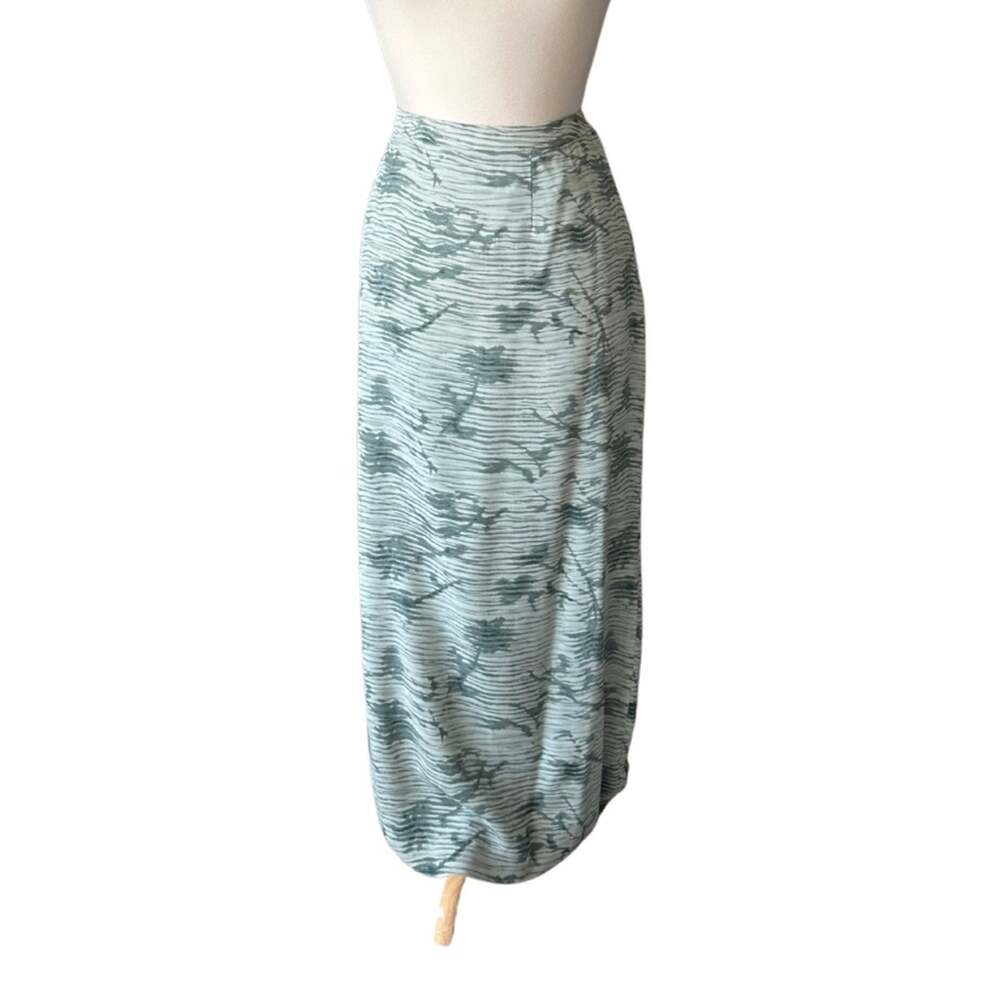Vintage Jones New York Water Color Abstract Pattern 100% Silk Plus Size MIDI U6